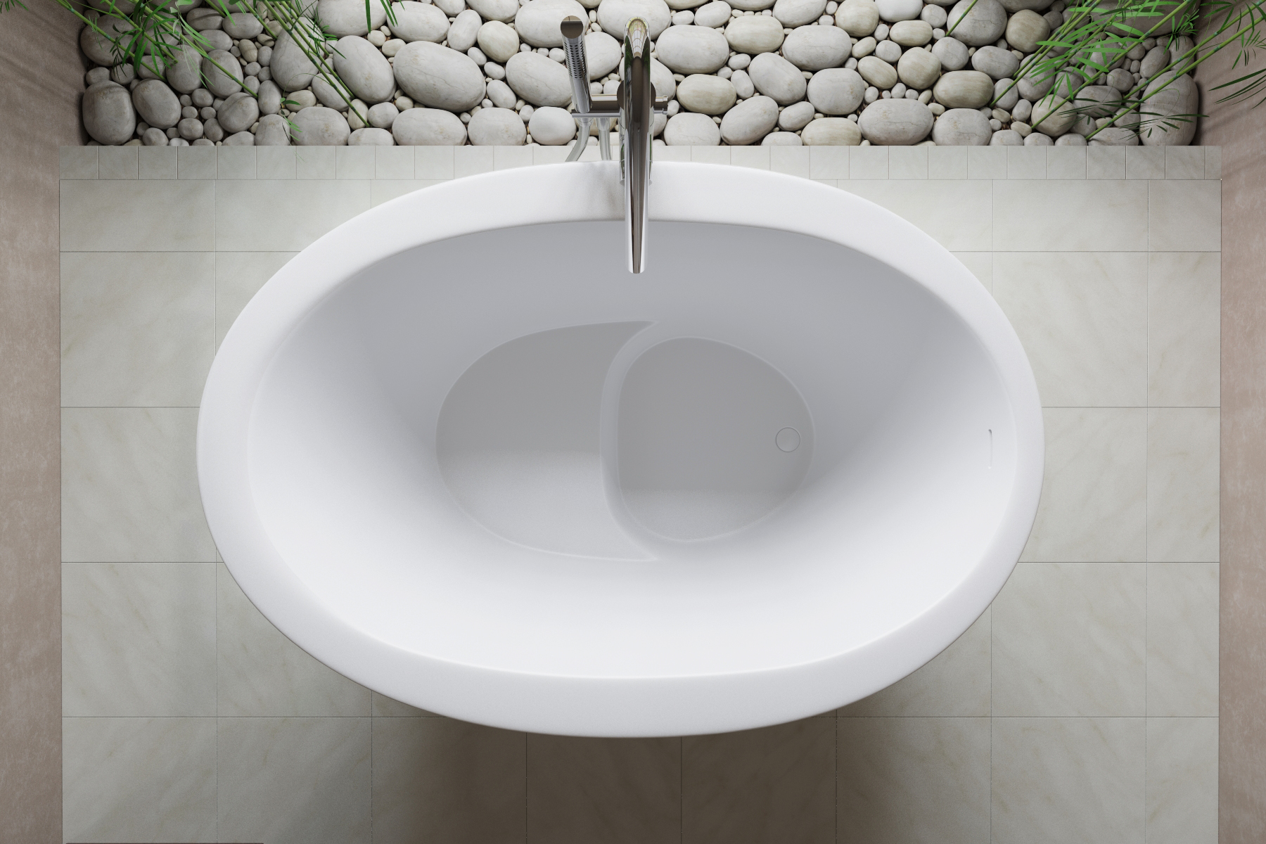 Aquatica True Ofuro Freestanding Stone Japanese Soaking Bathtub 